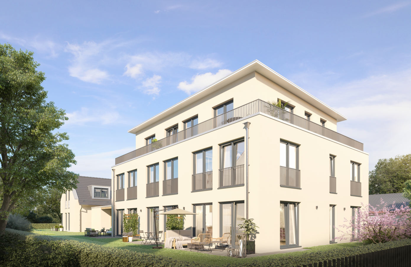 3 Reihenhäuser und 1 Einfamilienhaus – München-Trudering