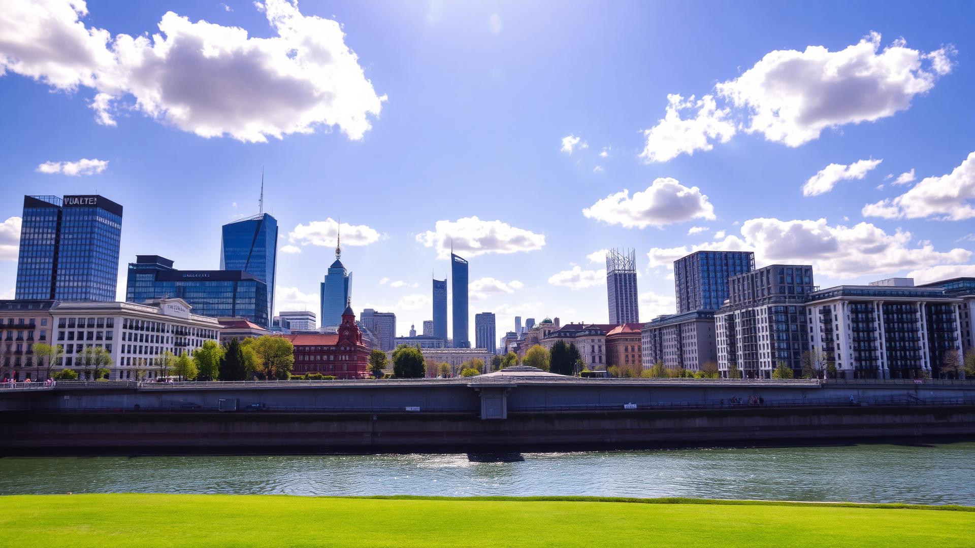 München bei hellem Tageslicht mit moderner Architektur